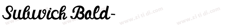 Subwich Bold字体转换